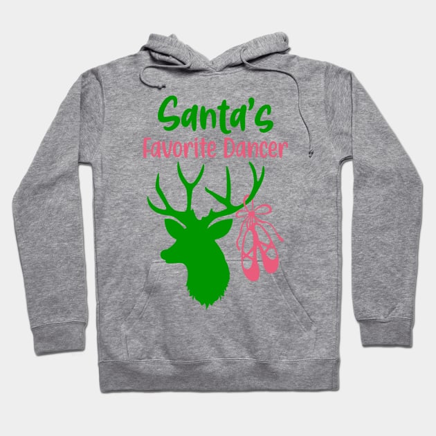 Santas Favorite Reindeer Dancer Hoodie by Hobbybox